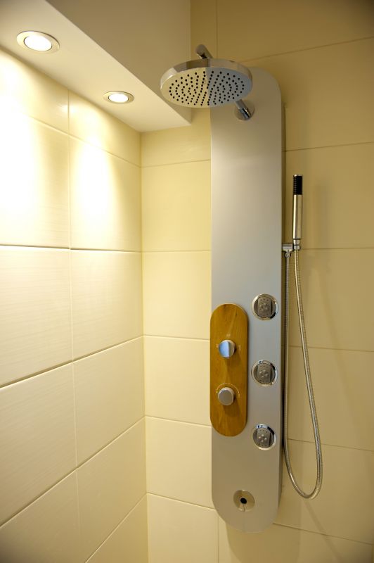 Open Shower with Multiple Shower Heads